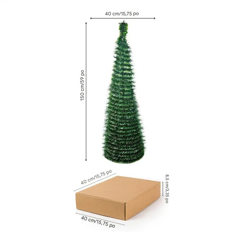 Arbre de Noël Magie Spiralée™ avec indications de dimensions