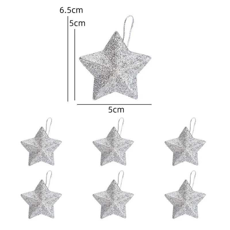 Étoile de Noël argentée scintillante – Décoration Noël – Étoile Glitter Or Éclat Suprême™.