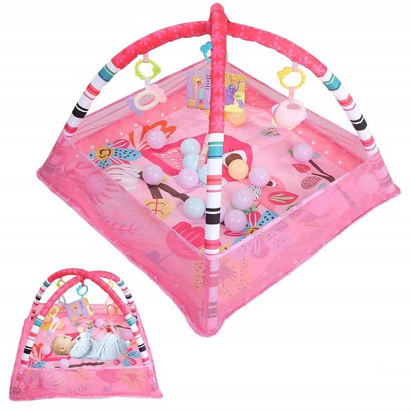 Tapis d'éveil pour bébé Power Play™ rose avec arches de jeux interactifs
