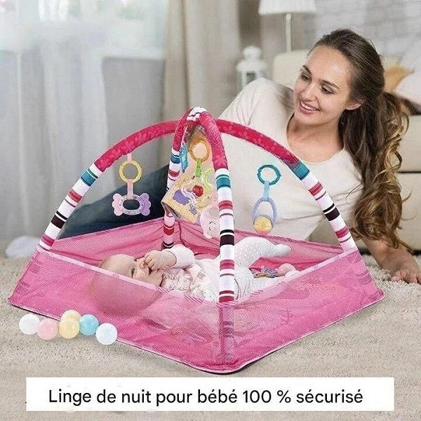 Tapis d'éveil Power Play™ sécurisé pour bébé avec rembourrage doux et base antidérapante