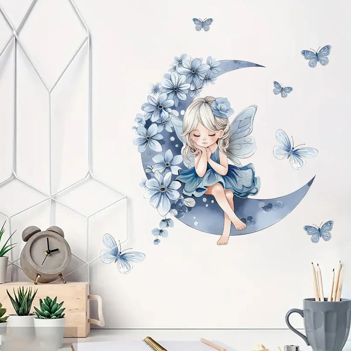 Décoration murale enfant facile à poser - Stickers chambre princesse et papillons magiques"