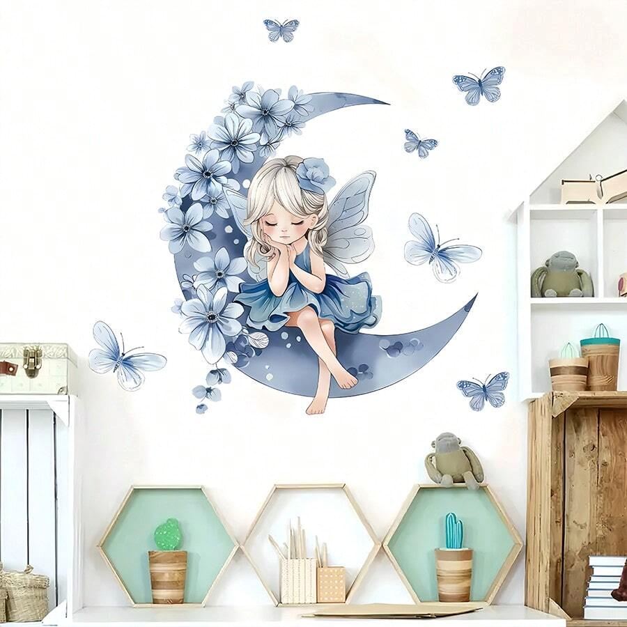 Stickers Muraux Chambre - PrincesseSticker™ Bleue - Royaume de Bébé