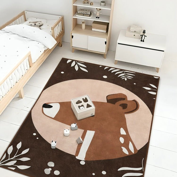 Vue d'ensemble du tapis Wild Wander dans une chambre scandinave – style moderne et apaisant