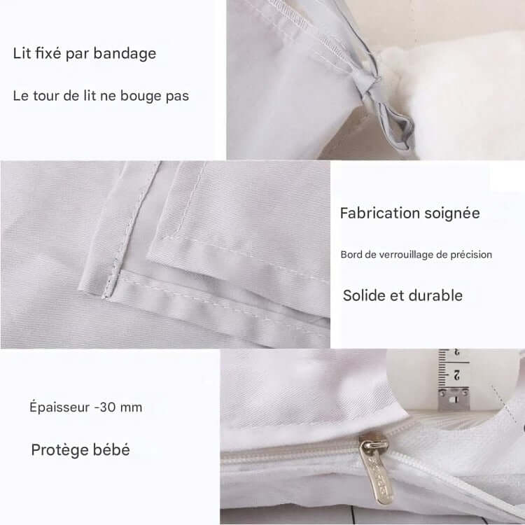 Le tour de lit bébé PinkCocoon, un design apaisant et chic pour une chambre bébé idéale.