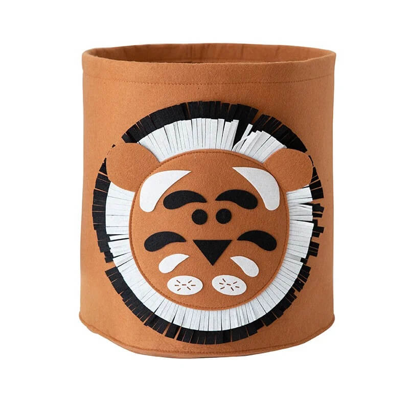Panier de rangement animalier pour jouets – modèle tigre, design ludique pour enfant