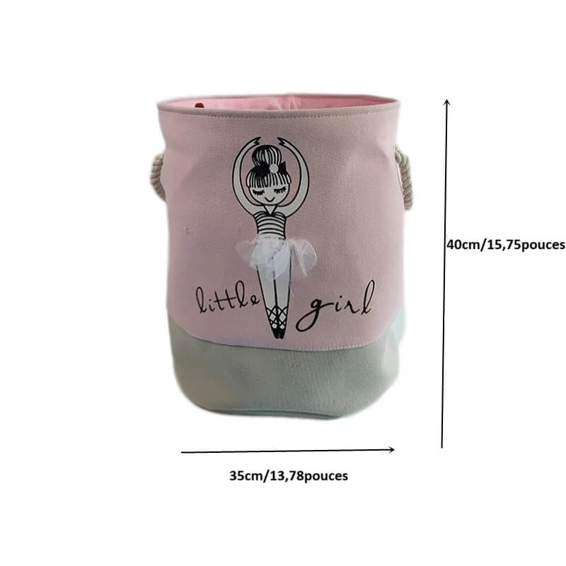 Panier de rangement en coton souple, facile à transporter avec ses deux poignées latérales"