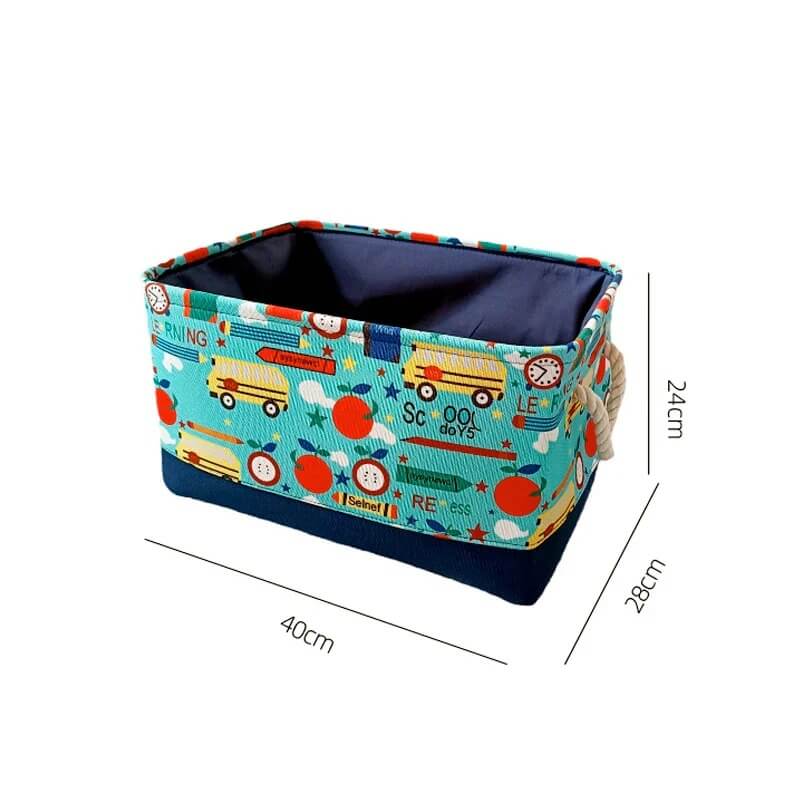 Panier bas rectangulaire Bébé Camion Mignon rempli de jouets
