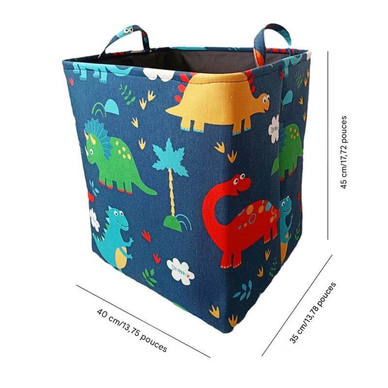 Boite Rangement - Design Dinosaures modèle haut rectangulaire 40x35x45 cm