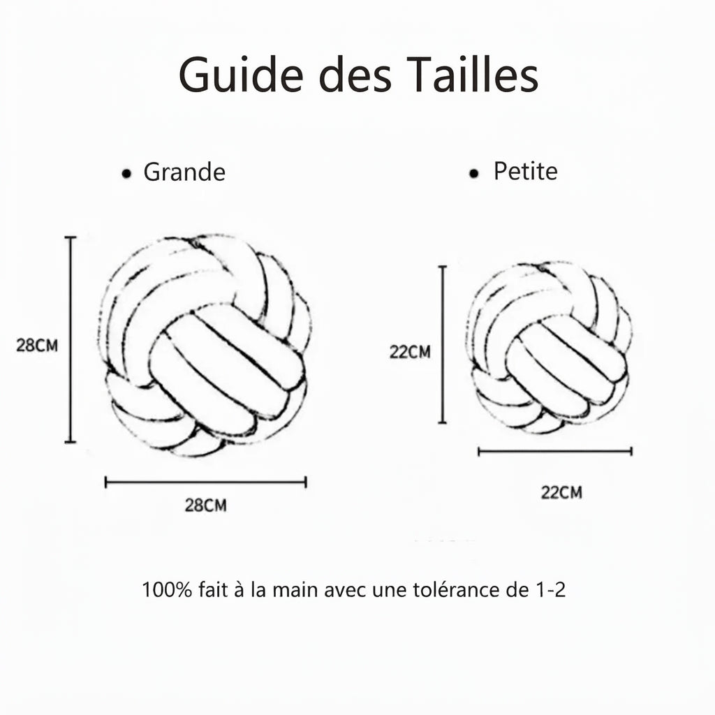 Coussin boule pour lit bébé – différentes tailles