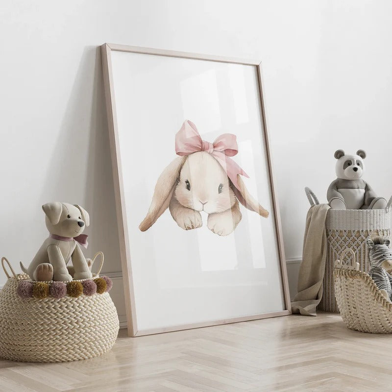 Poster lapin Baby Bunny™ chambre enfant décoration murale douce et moderne