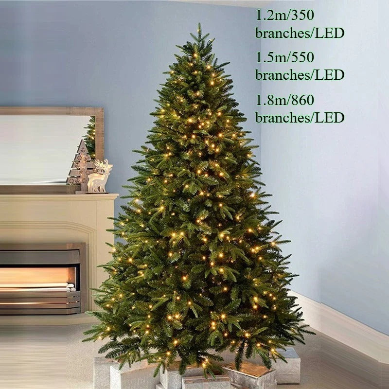 Arbre Christmas Éclat Royal™ avec ses trois tailles indiquées , décoration lumineuse de Noël.