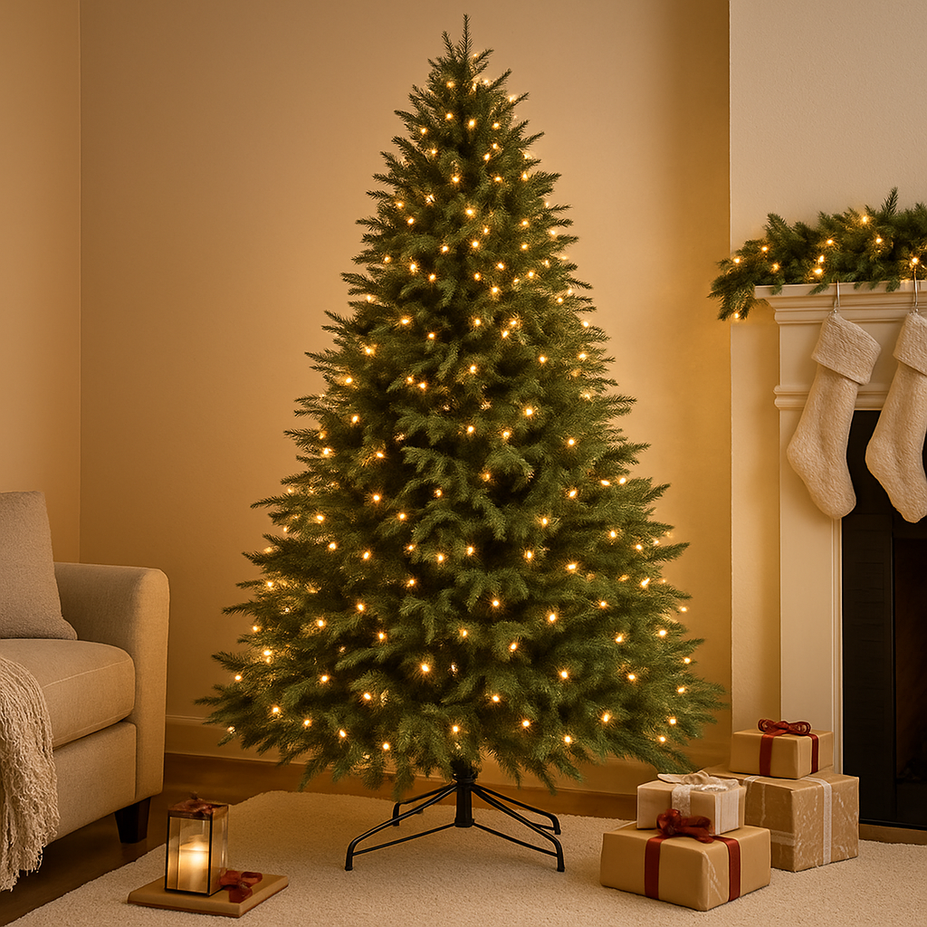 Arbre Christmas Éclat Royal™ décoratif, branches réalistes et design festif pour Noël.