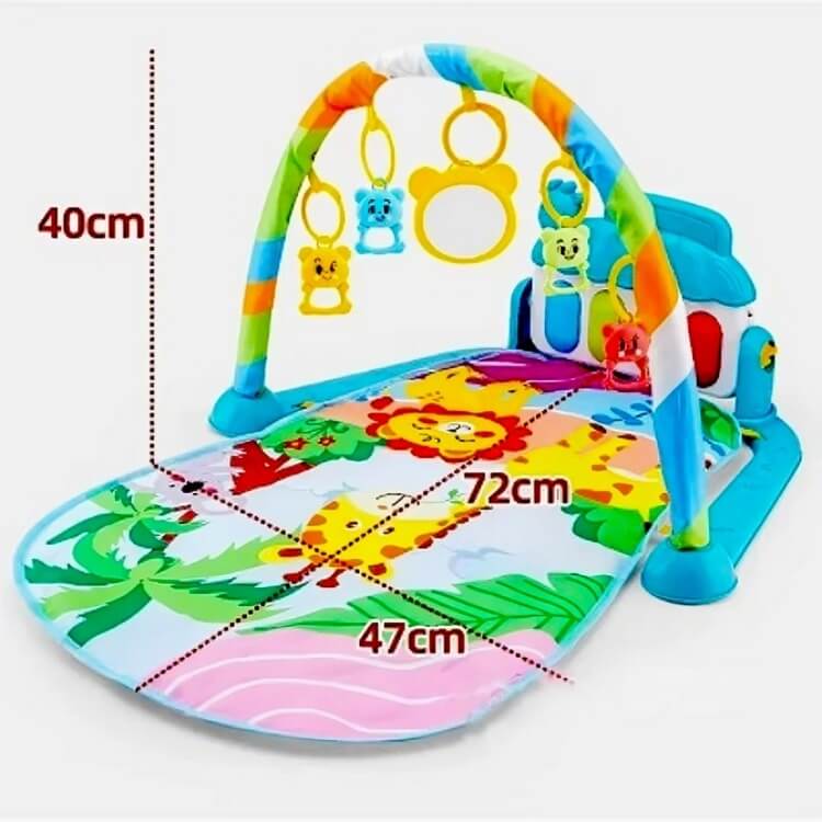 Tapis d'Éveil Bébé Musical a des dimensions : 72 x 47 x 40 cm