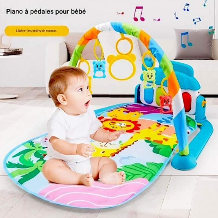 Le Tapis d'Éveil Bébé Musical est l'outil idéal pour stimuler les sens de votre bébé dès les premiers mois de vie