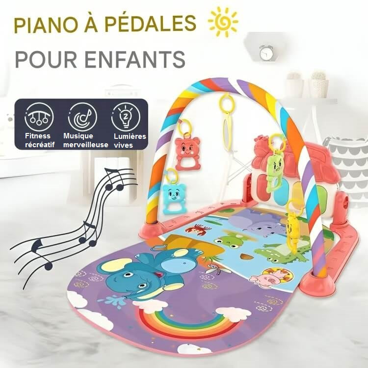 tapi d'eveille bébé Doté d’un piano à pédales musical intégré que bébé peut activer avec ses pieds,