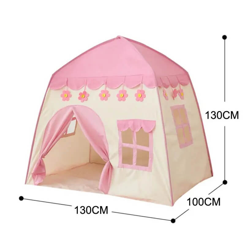 Tipi enfant rose avec dimensions idéal pour chambre de fille.