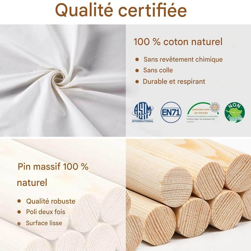 Tipi enfant certifié de haute qualité, fabriqué en matériaux naturels et sûrs