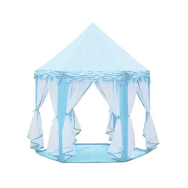 Tente de jeu pour enfants style château féerique avec étoiles lumineuses