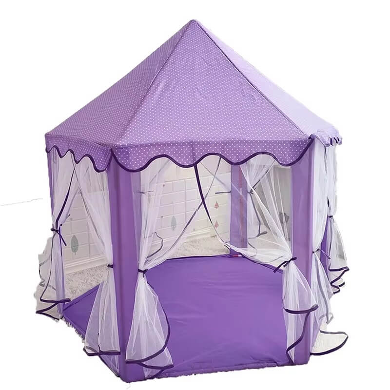 Tipi enfant en forme de château violet