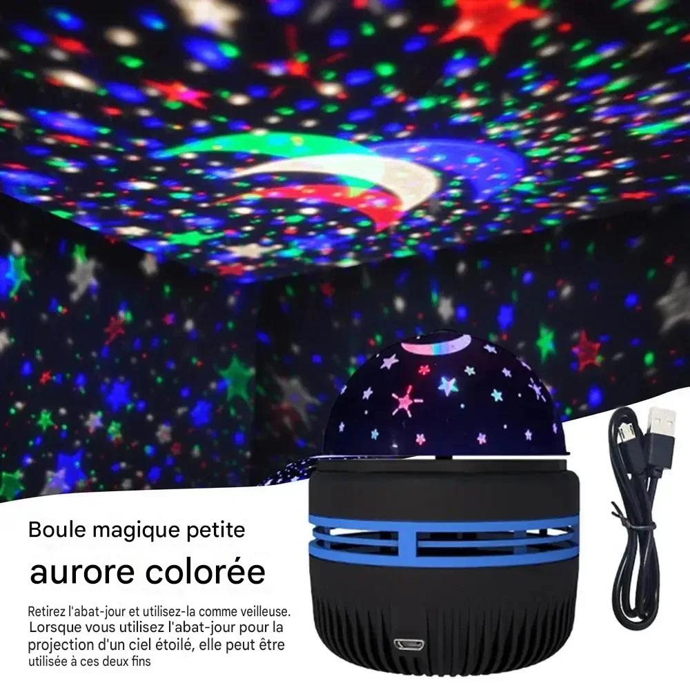 Veilleuse bébé projecteur galaxie avec ciel étoilé multicolore et projection d'étoiles apaisante