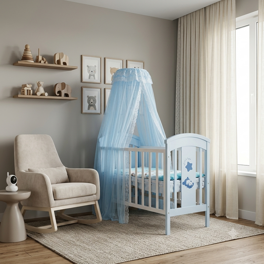 Ciel de lit bébé créant un cocon doux et rassurant pour le sommeil