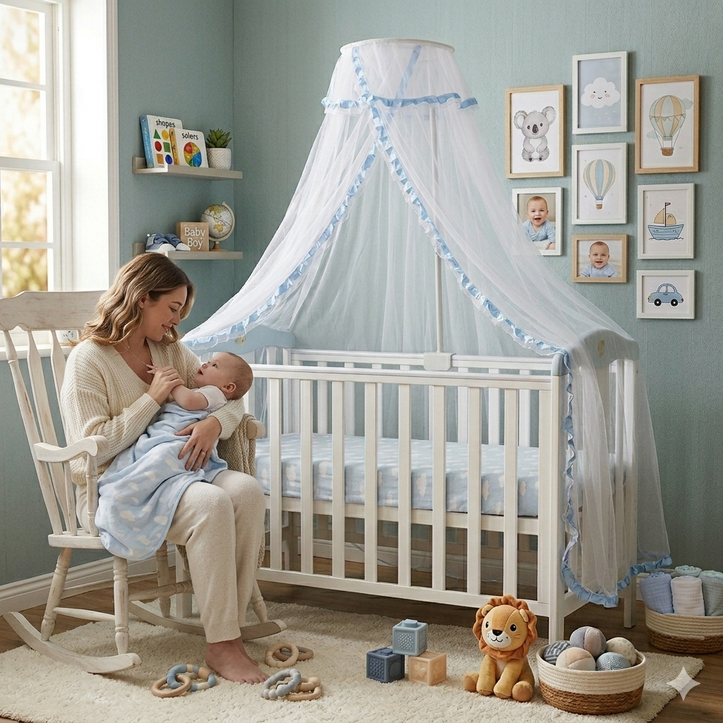 Ciel de Lit Bébé – voile de lit bébé décoratif pour chambre d'enfant