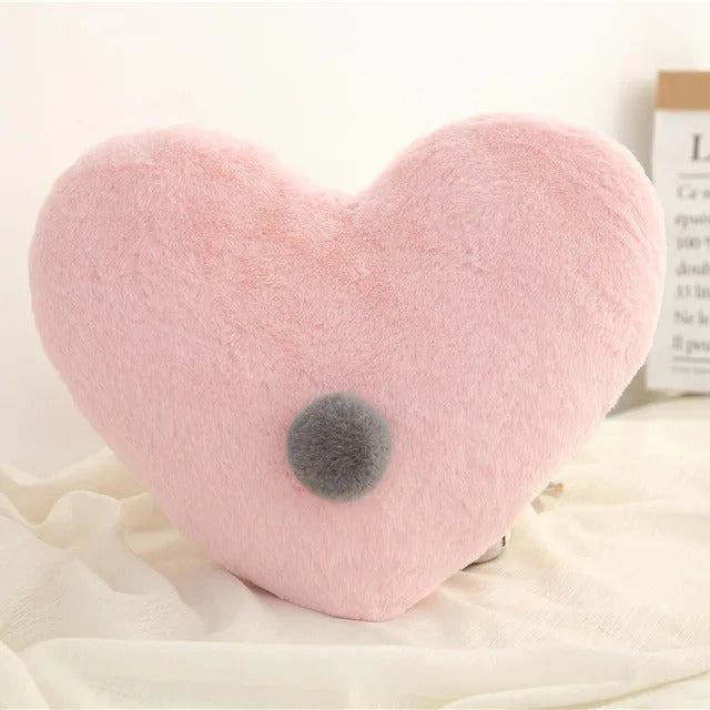 Coussin bébé cœur rose 35x40 cm décoratif et doux