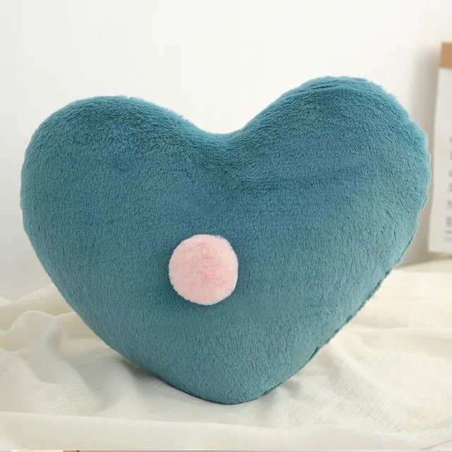 Coussin bébé cœur vert 35x40 cm doux et décoratif