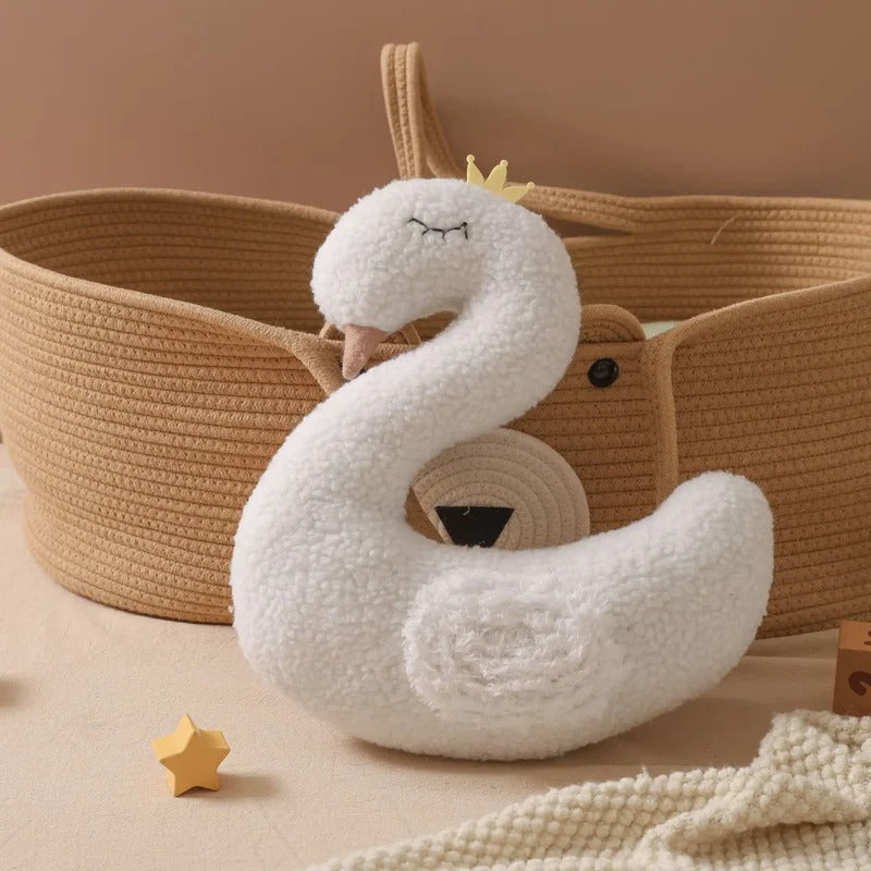 Coussin pour lit bébé cygne doux pour décoration de chambre bébé moderne et douce