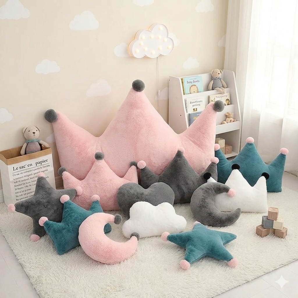 coussin pour lit bébé utilisé comme décoration moderne dans une chambre enfant