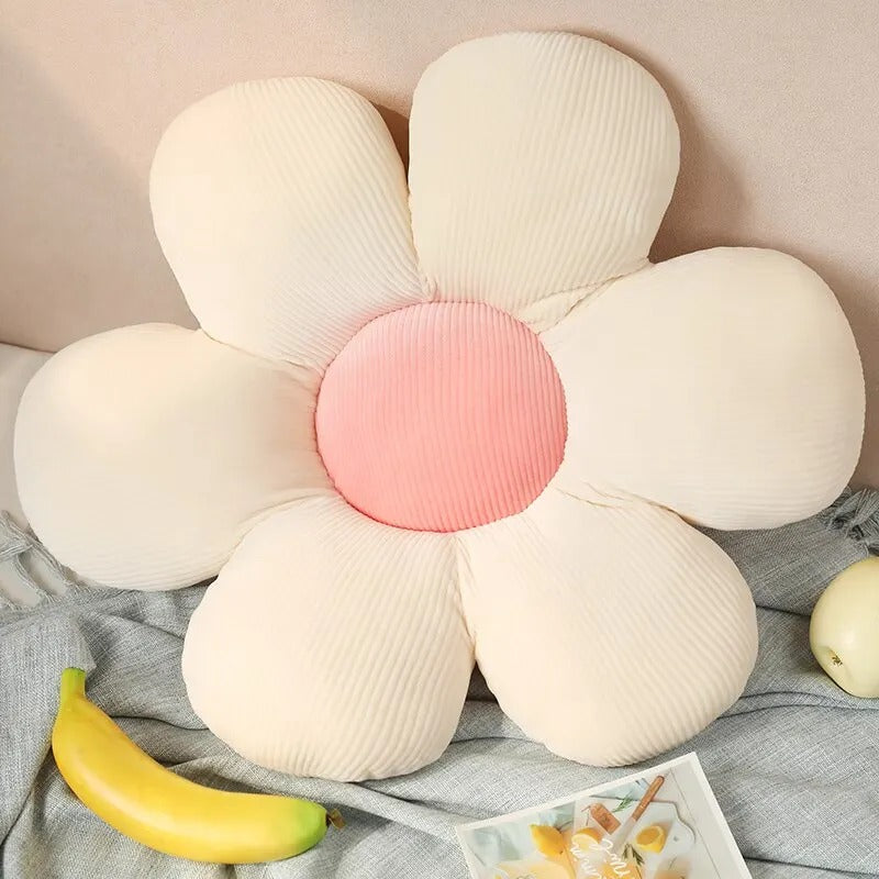 Coussin pour lit bébé fleur rose et blanc, décoration douce et élégante pour chambre de bébé confortable