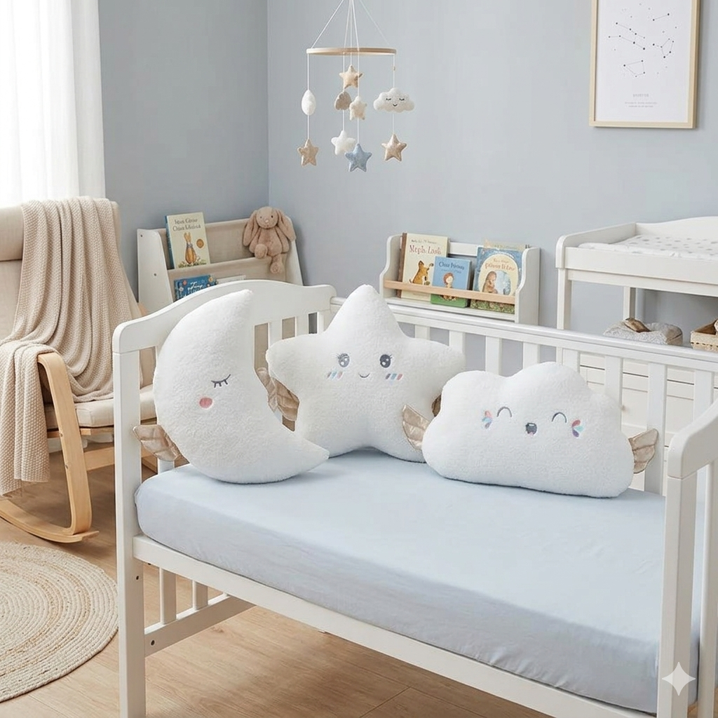 Coussin moelleux pour lit bébé ultra doux idéal pour une décoration cocooning