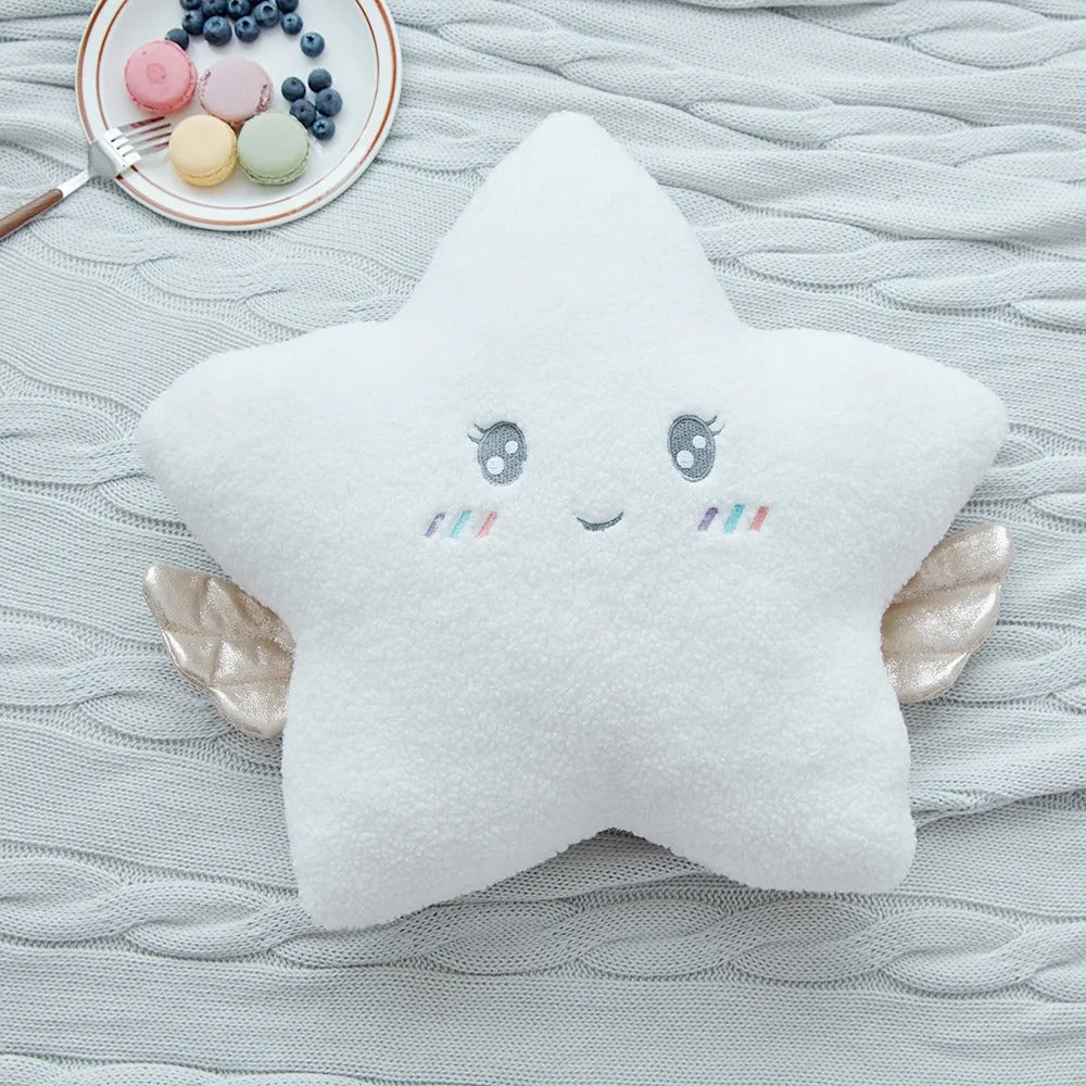 Coussin décoratif pour lit bébé ultra doux en forme de lune et étoile