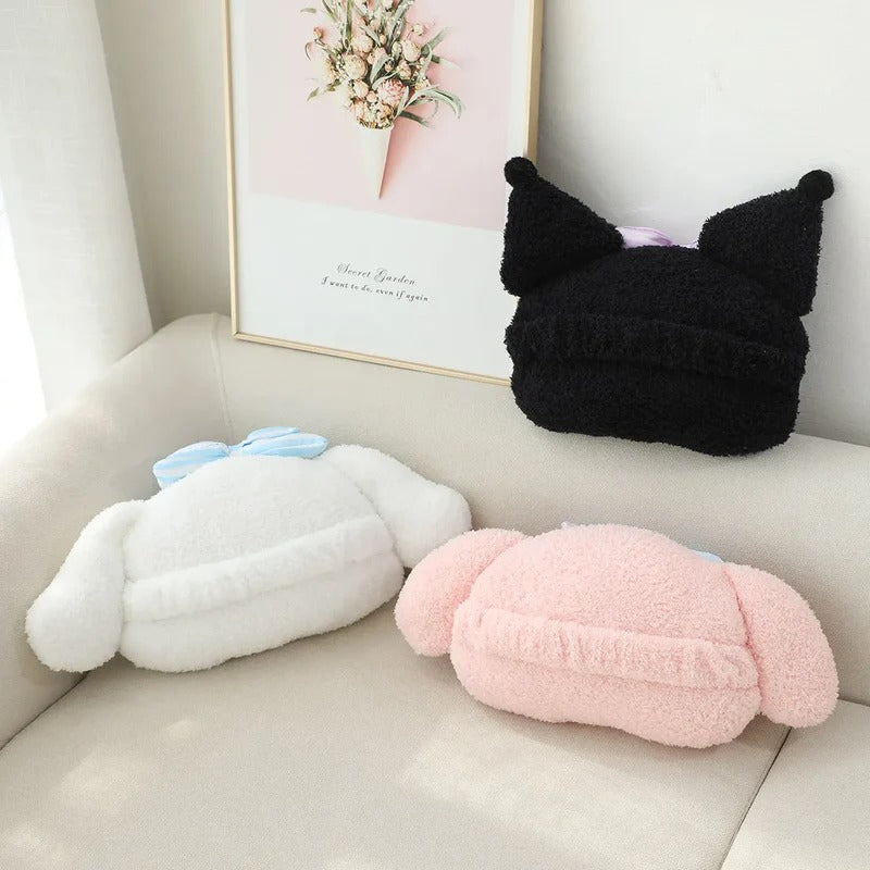 Coussins décoratifs pour lit bébé en tissu peluche ultra doux style japonais.