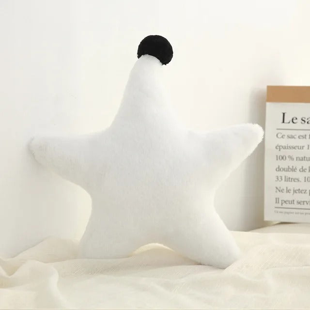 Coussin bébé étoile blanche 45x42 cm doux et décoratif