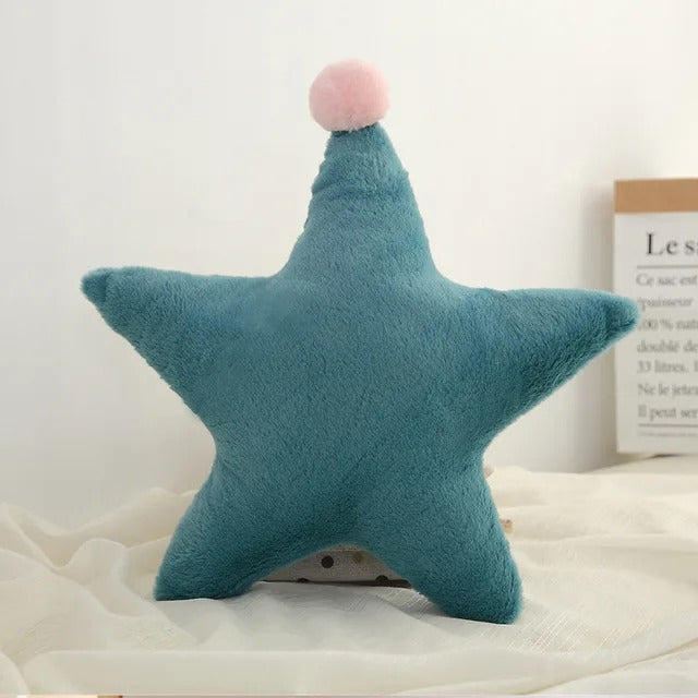 Coussin bébé étoile verte 45x42 cm décor chambre bébé