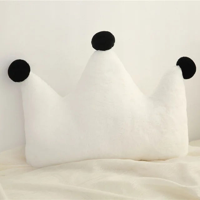 Grande couronne blanche coussin bébé décoratif premium