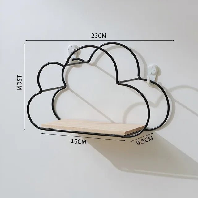 Image de l'étagère KidWallShelf™ avec des flèches de mesure indiquant sa taille exacte