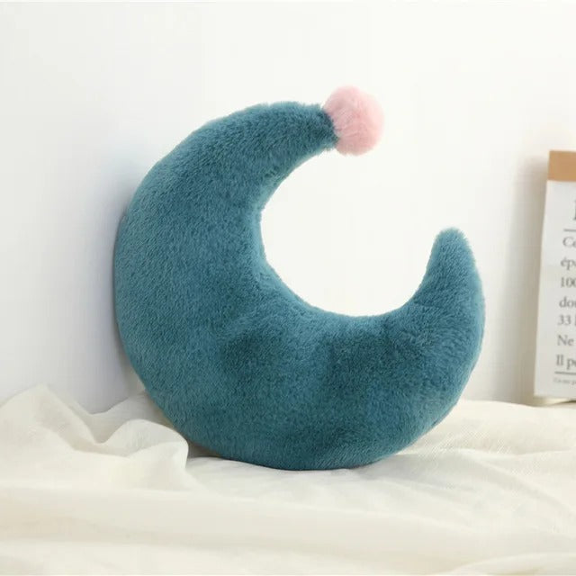 Coussin bébé lune verte 35x35 cm confortable