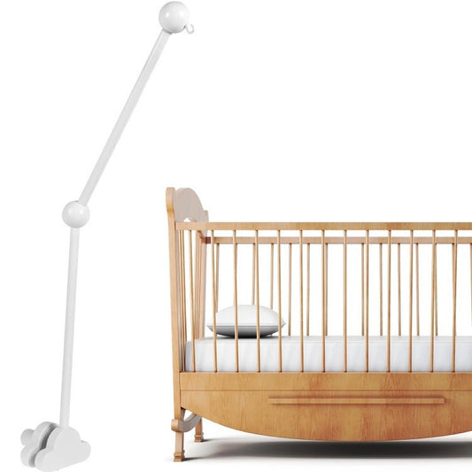 Le support LittleCloud intégré dans une chambre bébé à la décoration naturelle, créant une ambiance chaleureuse et harmonieuse.