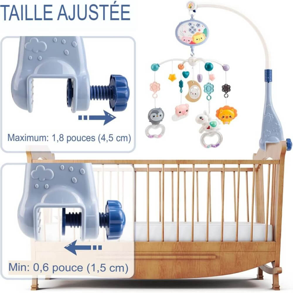 Le Mobile Musical Bébé - Lune Magique évolue avec votre enfant