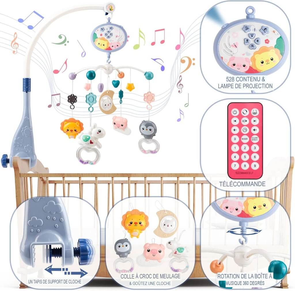  le Mobile Musical Bébé - Lune Magique joue un rôle crucial dans le développement cognitif et sensoriel de votre enfant