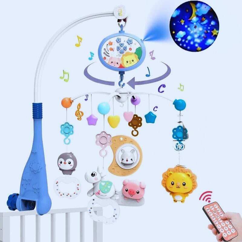 Les hochets peuvent non seulement être suspendus avec une rotation pour attirer l'attention du bébé, mais peuvent également être retirés et donnés à bébé pour jouer avec.