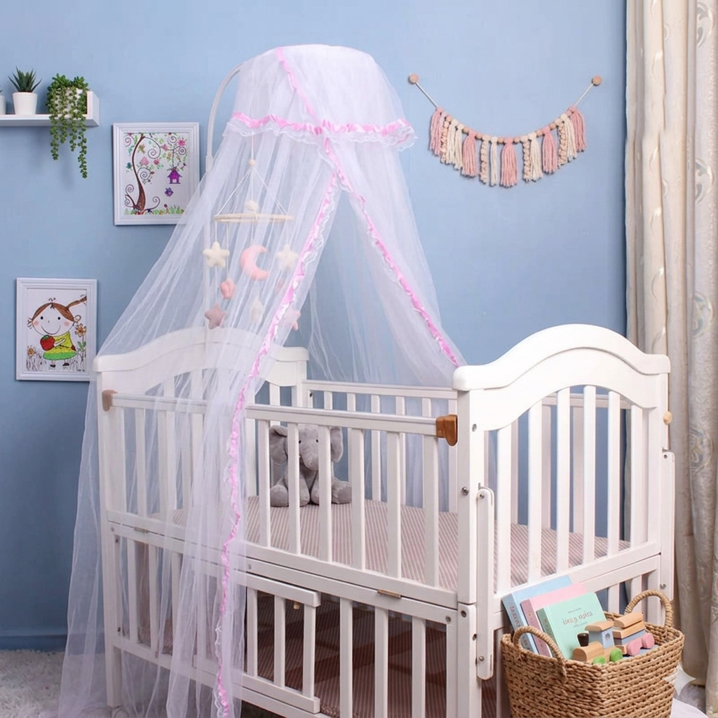 Moustiquaire bébé type dôme en polyester respirant