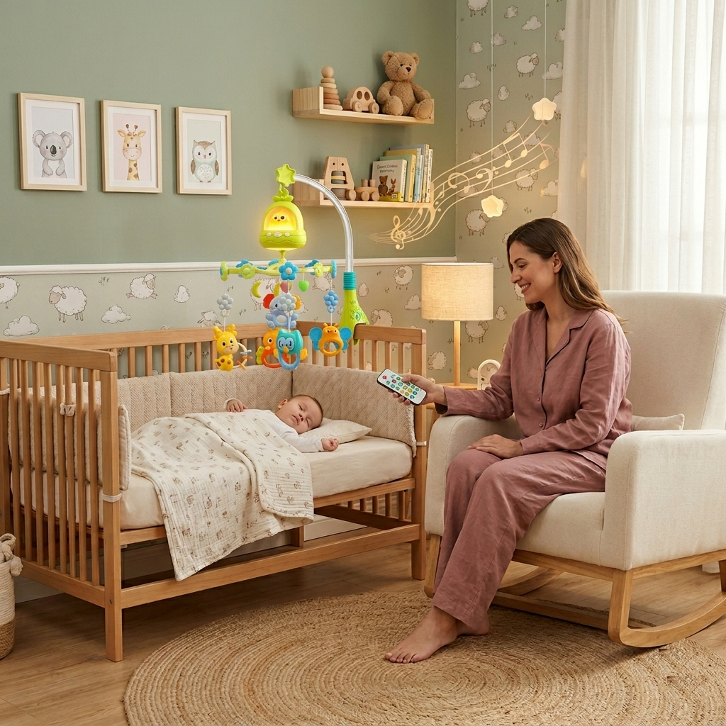 Veilleuse bébé Green Star avec musique douce pour sommeil calme