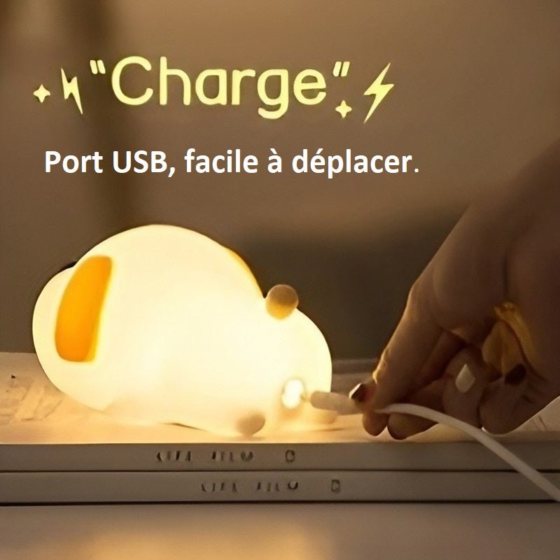 Veilleuse Enfant - DoggyLight - Recharge facile via port USB intégré