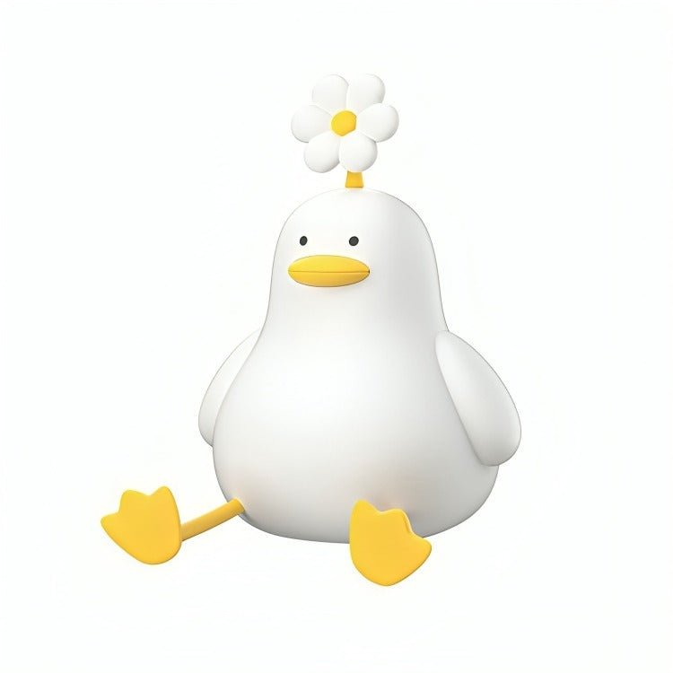 Adorable veilleuse canard avec fleur pour rassurer bébé la nuit